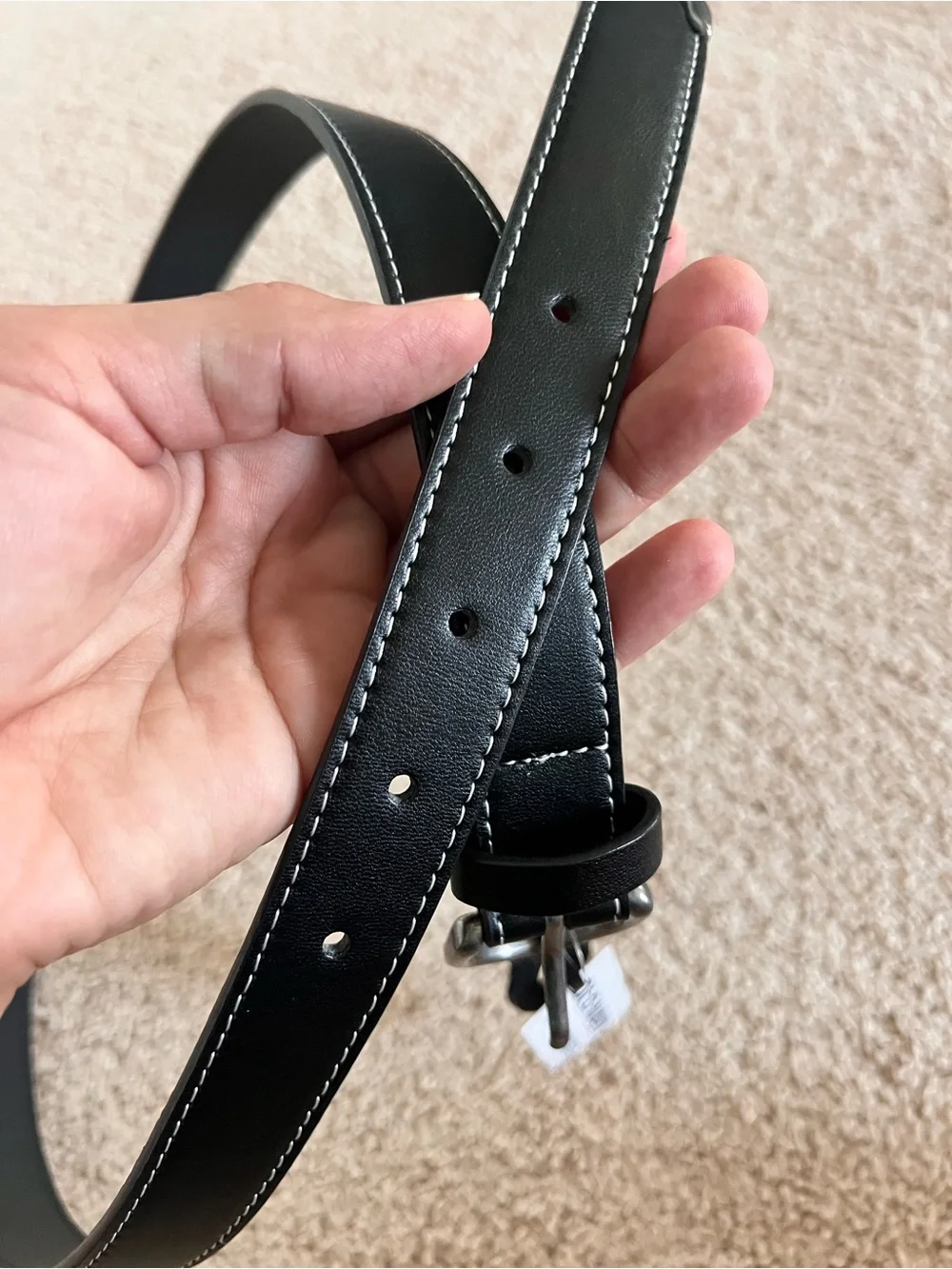 Black Stitched Belt